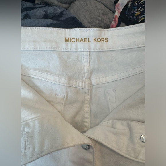 Michael Kors White Button Up High Waisted Skirt - Picture 3 of 6